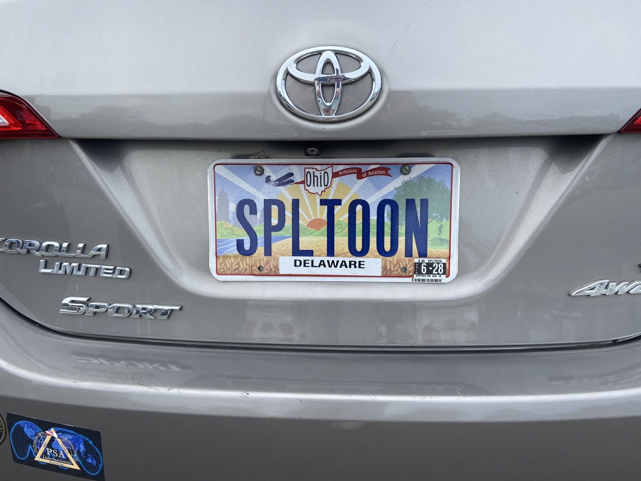 We spotted this license plate literally right after we arrived.